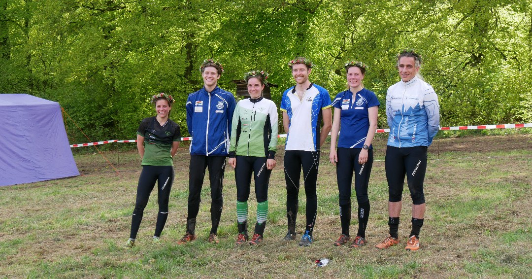 Orientierungslauf Siegerehrung im Wald